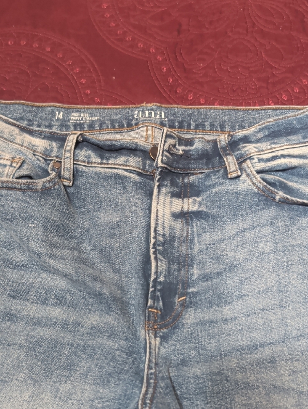 a.n.a Light Blue Boyfriend Ripped Jeans with Rolled Cuffs - Picture 2 of 5